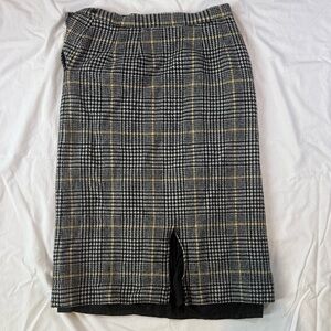 Pendleton Black and White Houndstooth Pencil Skirt